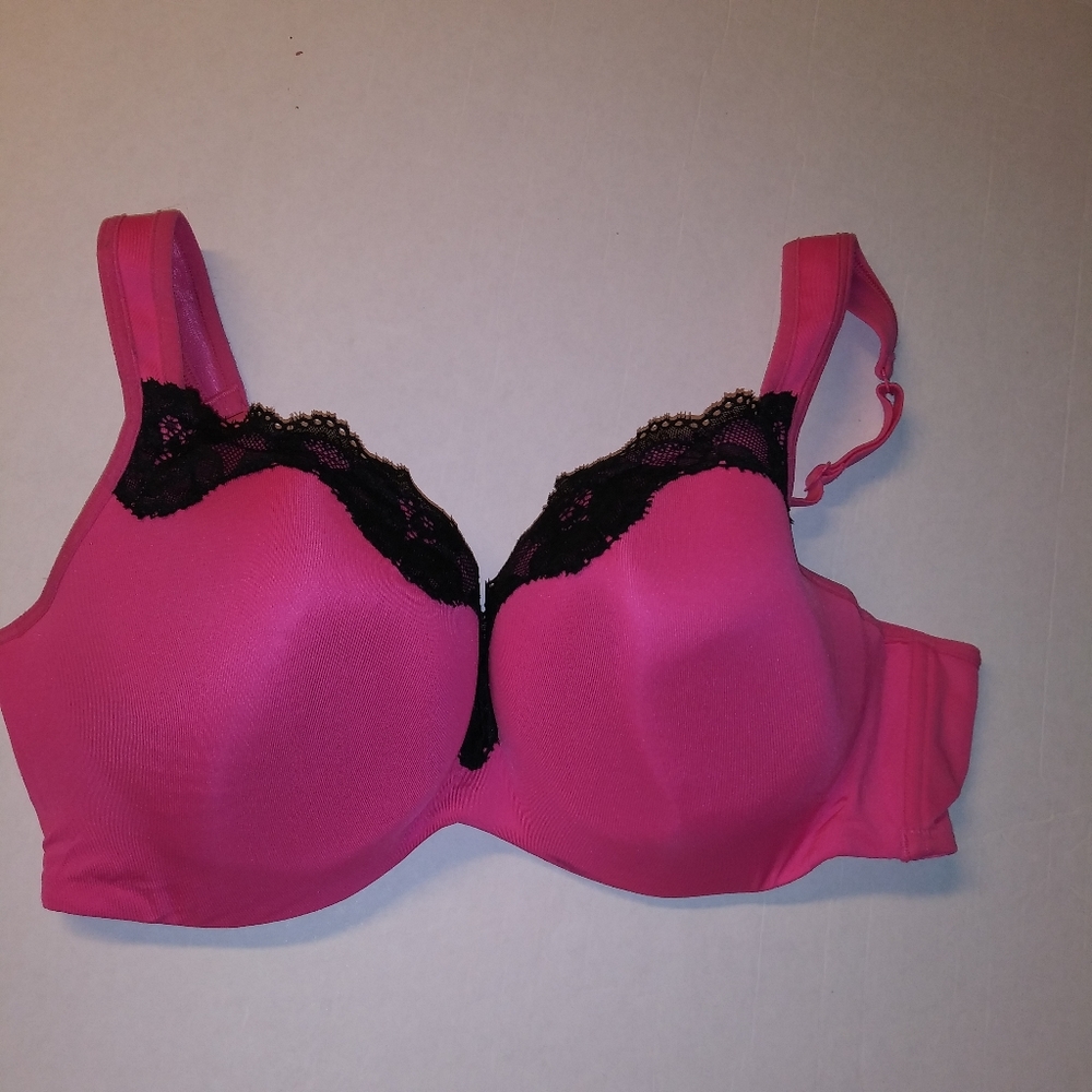 Cacique Pink 40D black bra